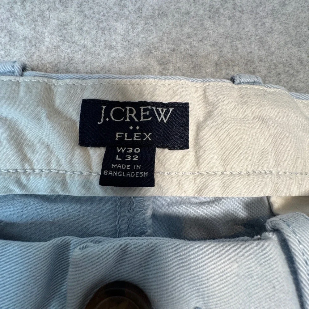 J Crew Flex Slim Chino‎ Pants Mens 30x32 Light Blue Stretch Reimagined